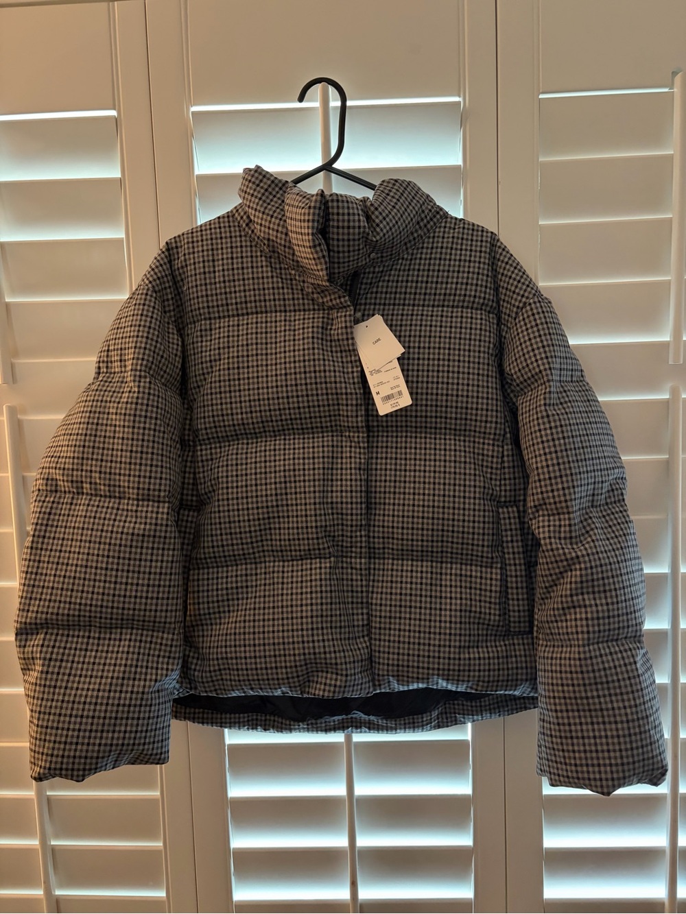 Uniqlo Womems Gingham Puffer Jacket NWT